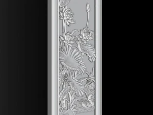 Lotus pattern relief design for CNC router 3D Print Model
