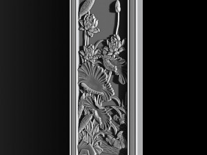 Lotus pattern relief design for CNC router 3D Print Model