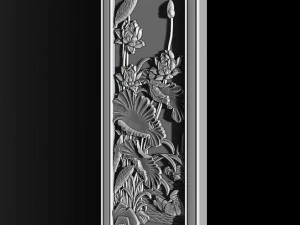 Lotus pattern relief design for CNC router 3D Print Model