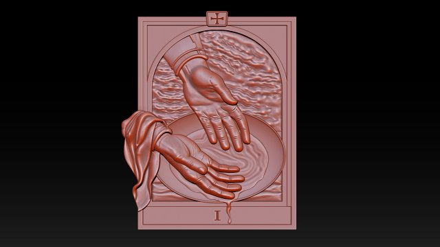 Medium - Station of Cross I 3D 프린트 모델 .c4d .max .obj .3ds .fbx .stl .blend 