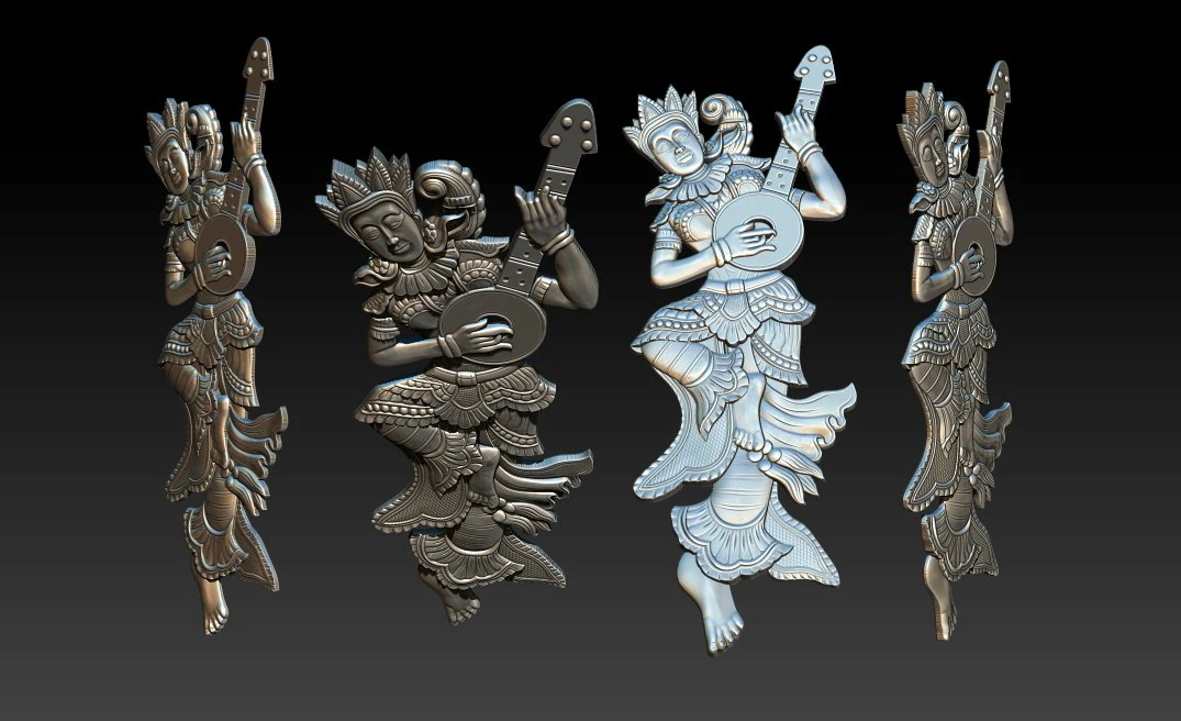 Musicisti danzanti Modello di stampa 3D .c4d .max .obj .3ds .fbx .stl .blend 