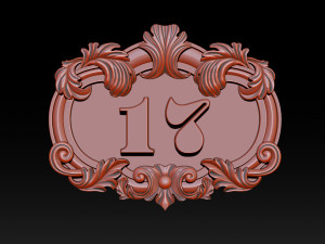 WALL PLATE ADDRESS WITH CUSTOM NUMBER 3D Baskı Modeli