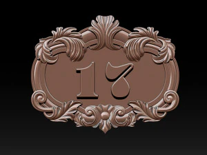 WALL PLATE ADDRESS WITH CUSTOM NUMBER 3D Print Model