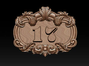 WALL PLATE ADDRESS WITH CUSTOM NUMBER 3D Print Model