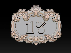 WALL PLATE ADDRESS WITH CUSTOM NUMBER 3D Print Model