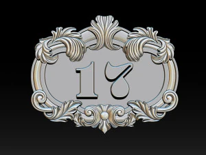 WALL PLATE ADDRESS WITH CUSTOM NUMBER 3D Print Model