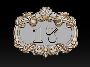 WALL PLATE ADDRESS WITH CUSTOM NUMBER 3D Print Model