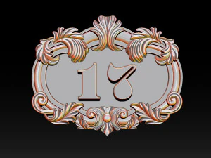 WALL PLATE ADDRESS WITH CUSTOM NUMBER 3D Print Model