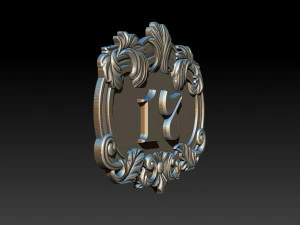 WALL PLATE ADDRESS WITH CUSTOM NUMBER 3D Print Model