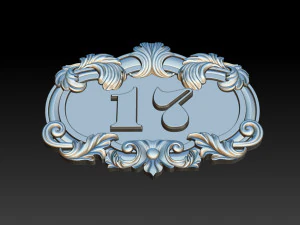 WALL PLATE ADDRESS WITH CUSTOM NUMBER 3D Print Model