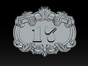 WALL PLATE ADDRESS WITH CUSTOM NUMBER 3D Print Model