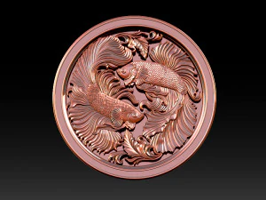 Model Relief CNC Ikan Cupang Model Cetak 3D