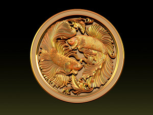 Beta Fish CNC Relief Model 3D Print Model