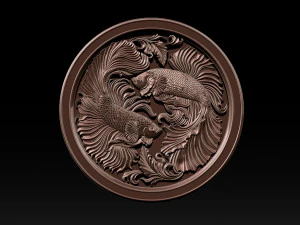 Beta Fish CNC Relief Model 3D Print Model