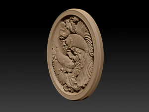 Beta Fish CNC Relief Model 3D Print Model