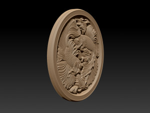 Beta Fish CNC Relief Model 3D Print Model