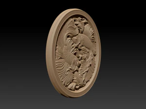 Beta Fish CNC Relief Model 3D Print Model