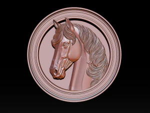 CNC 라우터 및 3D 프린팅을 위한 말 머리 릴리프 모델 3D 프린트 모델