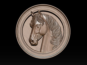Horse head relief model for cnc router and 3D printing 3D Print Model