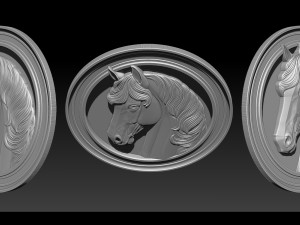 Horse head relief model for cnc router and 3D printing 3D Print Model