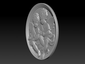 Relief model of two little angels - STL 3D Print Model