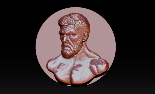 MMA and UFC portrait relief model 3D 프린트 모델 .c4d .max .obj .3ds .fbx .stl .blend 