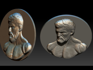 MMA and UFC portrait relief model 3D 프린트 모델