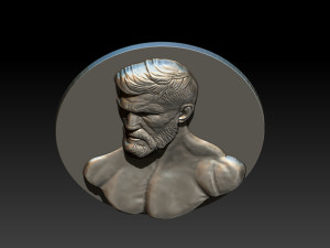 MMA and UFC portrait relief model 3D 프린트 모델