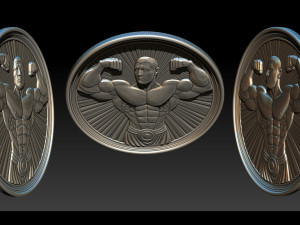 Male Bodybuilder Bas Relief 3D Baskı Modeli