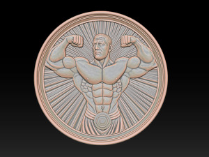 Male Bodybuilder Bas Relief 3D Baskı Modeli