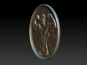Male Bodybuilder Bas Relief 3D Baskı Modeli