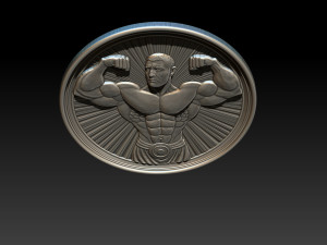 Male Bodybuilder Bas Relief 3D Baskı Modeli