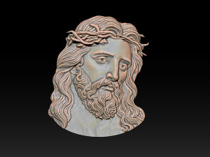 Jesus Face Bas Relief 3D 프린트 모델