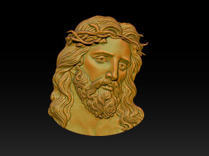 Jesus Face Bas Relief 3D 프린트 모델