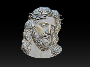 Jesus Face Bas Relief 3D 프린트 모델