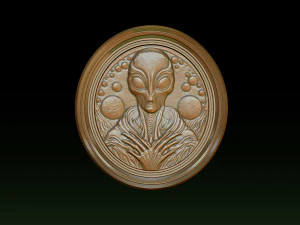 Modello in rilievo alieno Modello di stampa 3D