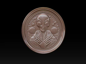 Modello in rilievo alieno Modello di stampa 3D