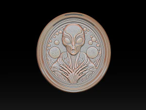 Modello in rilievo alieno Modello di stampa 3D