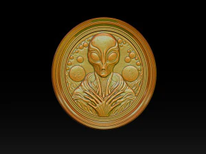 Modello in rilievo alieno Modello di stampa 3D