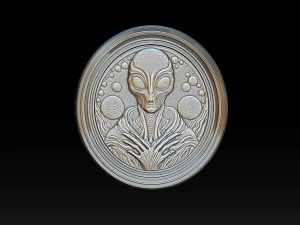 Modello in rilievo alieno Modello di stampa 3D