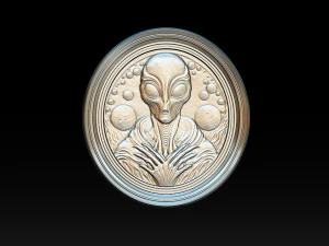 Modello in rilievo alieno Modello di stampa 3D