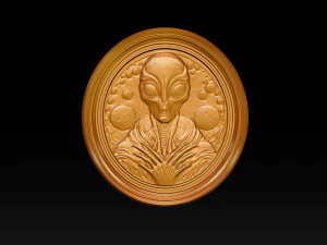 Modello in rilievo alieno Modello di stampa 3D