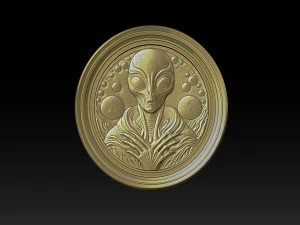 Modello in rilievo alieno Modello di stampa 3D