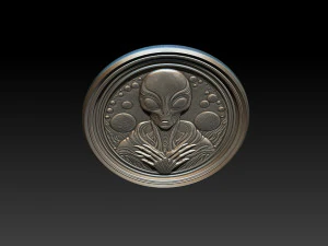 Modello in rilievo alieno Modello di stampa 3D