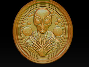 Modello in rilievo alieno Modello di stampa 3D