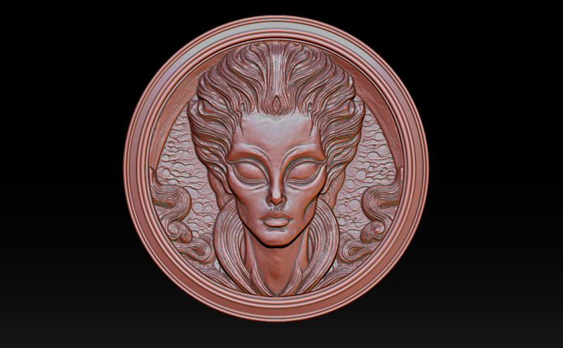 Alien relief model 3D Baskı Modeli .c4d .max .obj .3ds .fbx .stl .blend 