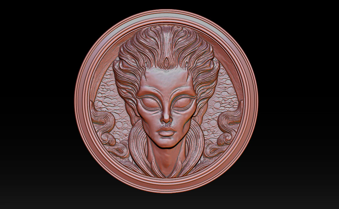 Alien relief model 3D Print Model .c4d .max .obj .3ds .fbx .stl .blend 