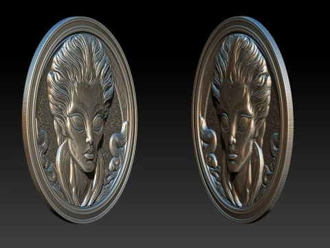 Alien relief model 3D Print Model
