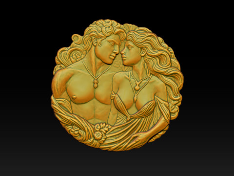 Eternal Love Relief Model 3Dプリントモデル