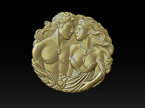 Eternal Love Relief Model 3D Print Model
